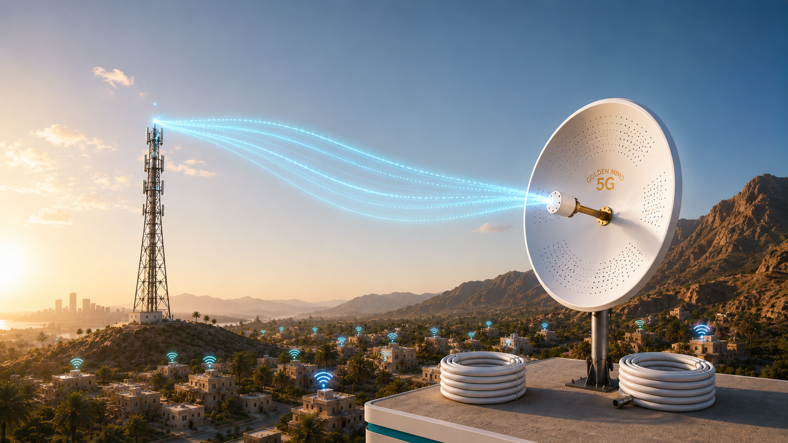 ضعف الإنترنت في المزارع والاستراحات: الدليل الكامل لاختيار راوتر 4G و5G وانتينا خارجية في السعودية